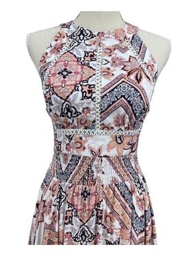 Abel The Label Charlotte Halter Tie Back Maxi Dress